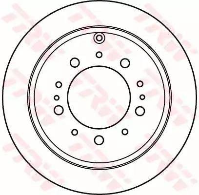 Диск тормозной задний TOYOTA LAND CRUISER 200, LEXUS LX570 DF4965S DF4965S TRW