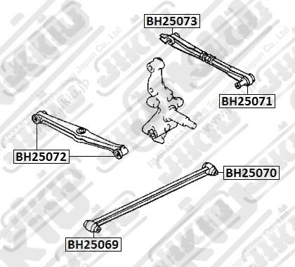 Сайлентблок  MAZDA 323 BG Jan 89 Jan 94 BH25070 BH25070 JIKIU