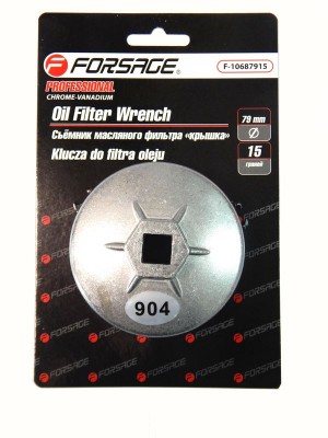 съёмник масляного фильтра! 76мм 12 граней чашка (блистер)\ F10687612 FORSAGE TOOLS