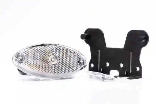 фонарь габаритный! белый LED 12-36V овальный 102.4x45.2 с кабелем 0.5м\ FT061BLED FRISTOM