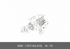 Прокладка FAW J6,3250 крышки первичного вала КПП OE 1701142-A7G FAW