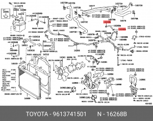хомут! (м)\ Toyota Corolla E15 06-13 96137-41501 TOYOTA