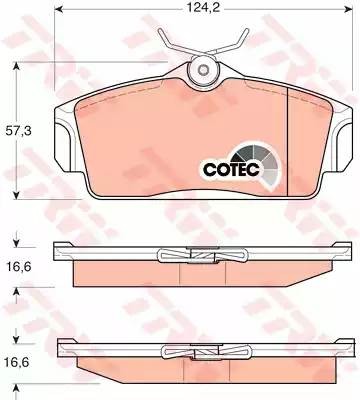 Колодки тормозные NISSAN Almera (N16),Primera (P11) передние с АБС (4шт.) TRW GDB3168 TRW