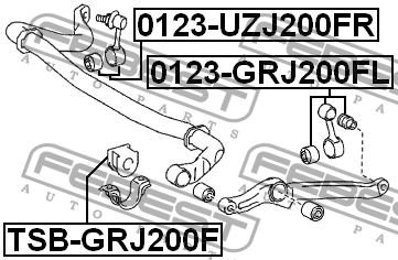 Втулка стабилизатора TOYOTA LAND CRUISER GRJ200,URJ20,UZJ200,VDJ200 20­07.09- TS TSB-GRJ200F FEBEST