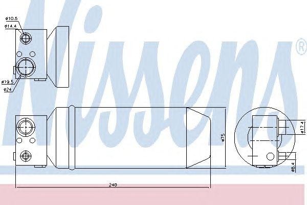 осушитель кондиционера! 240x75\Scania R 08.95> 95113 NISSENS