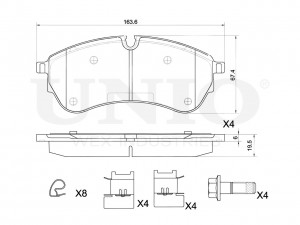 Колодки тормозные диск. передние BRP-20258 UNIO