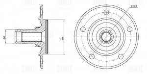 Ступица для а/м ВАЗ 2123 (передняя) "TRIALLI" MR0123 TRIALLI