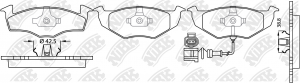 Колодки тормозные SKODA Fabia (-14) задние (4шт.) NIBK PN0113W NIBK