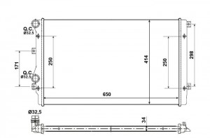 AUDI A3 [8P1]/ TT(8J3)/ SEAT TOLEDO III 650x405x29 53406A NRF