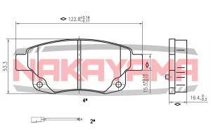 ТОРМ. КОЛОДКИ ЗАДН. FORD TRANSIT 06- (ДО 3.5Т) HP8059NY NAKAYAMA