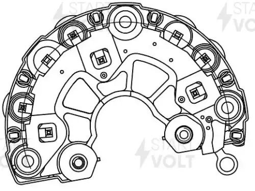 Мост диодный генератора для а/м Toyota Corolla (01-)/Corolla (07-) 1.4i/1.6i (VD VDB 1903 START VOLT