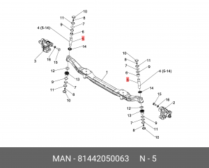 БОЛТ ПОВОРОТНОГО КУЛАКА, 81442050063 MAN