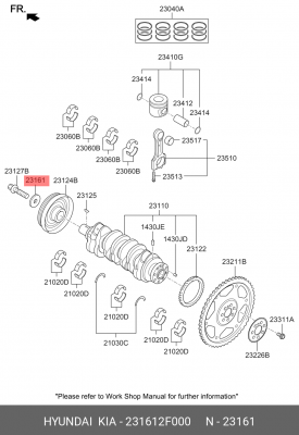 ШАЙБА D=14ММ 231612F000 HYUNDAI