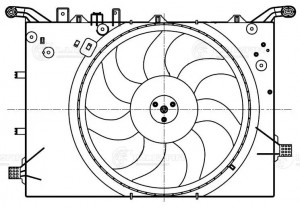 Э/вентилятор охл. с кожухом для а/м Volvo S60 (00-)/S80 (98-) LFK1056 LFK1056 LUZAR