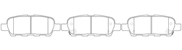 Колодки тормозные задние (INFINITI EX, FX, G, M, NISSAN QASHQAI, MURANO (Z50, Z5 BP22466 SB NAGAMOCHI