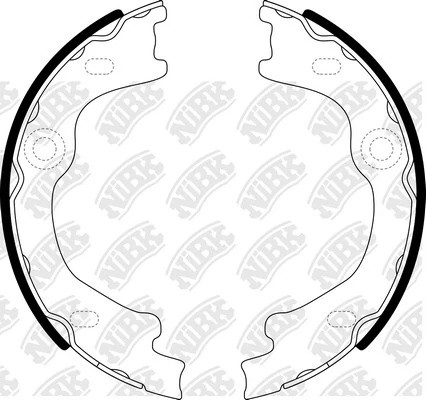 Колодки тормозные KIA Carens (06-12) задние барабанные (4шт.) NIBK FN0731 NIBK