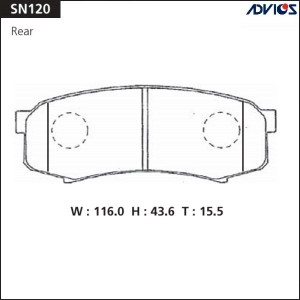 Дисковые тормозные колодки ADVICS SN120 SN120 ADVICS