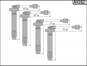 Провод высоковольтный SUBARU Forester (99-),Legacy (99-),Impreza (00-) комплект  AX162 CARGEN