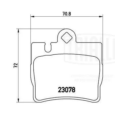 Колодки торм. Mercedes S (W220) (98-)/CL (C215) (99-) диск. зад. (PF 4064) PF 4064 TRIALLI