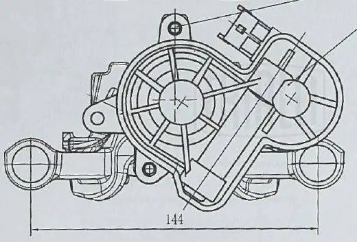 Суппорт торм. для а/м Ford Mondeo V (15-)/Kuga (13-) зад. прав. d38мм (а/м с EPB CF102012 TRIALLI