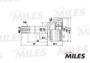 ШРУС наружный TOYOTA 4RUNNER/HILUX 2.4-3.4 87-02 (GSP 859015) GA20450 GA20450 MILES
