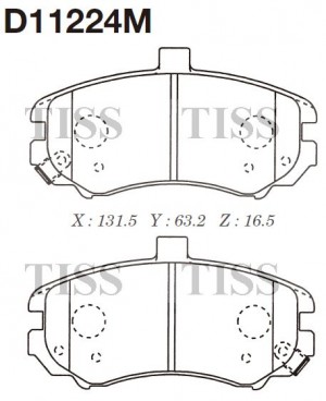 Колодки тормозные дисковые пер. Hyundai Elantra XD 1.6, 2.0, 2.0CRDi 03- D11224M D11224M MK KASHIYAMA