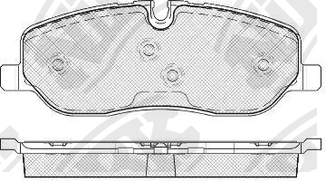 Колодки тормозные LAND ROVER Discovery (04-),Range Rover (02-12) передние (4шт.) PN0484 NIBK