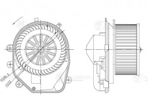 Вентилятор отопителя салона для а/м VW Passat B5 (96-)/Audi A4 (94-) A/C+ LFh18D LFH18D1 LUZAR