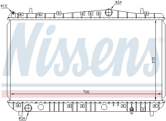 радиатор системы охлаждения!\ Chevrolet, Daewoo Lacetti/Nubira 1.4-1.8 05> 61633 NISSENS