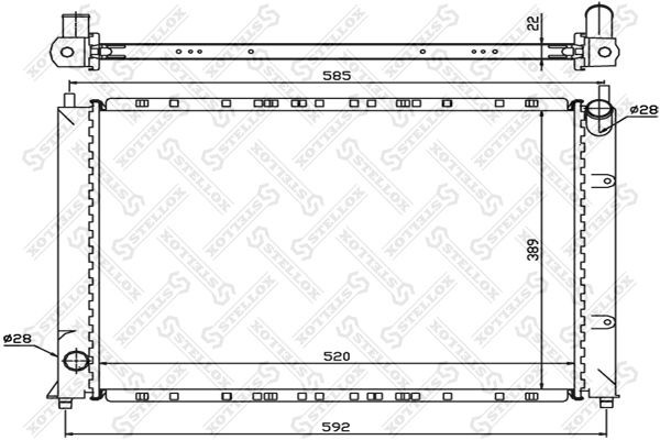 радиатор системы охлаждения!\ Rover 25/200/400 1.1-1.8i 16V 95> 10-26281-SX STELLOX