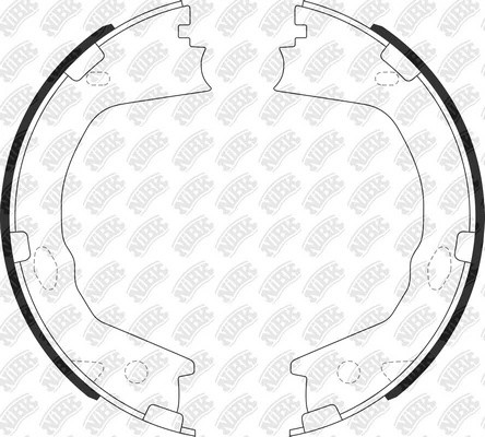 Колодки тормозные HYUNDAI Grandeur (11-) KIA Optima (10-) стояночного тормоза (4 FN0716 NIBK