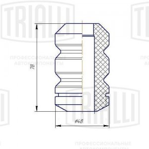 Буфер (отбойник) Лада 2108-21099/2113-2115 (перед. стойки 1 шт.) PUR (BC 0131) BC 0131 TRIALLI