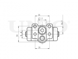 Цилиндр тормозной колесный правый BRC-20525 UNIO
