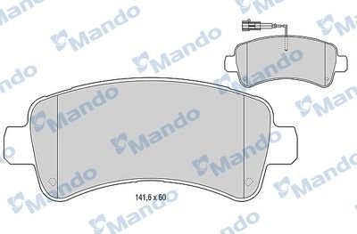 Колодки тормозные FIAT Ducato (09-) задние (4шт.) MANDO MBF015954 MANDO
