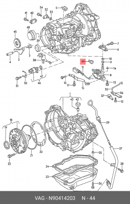 VW SHARAN (1995-1999)/AUDI 80/90 [B4] (1991-1994) M10X10X1 N 904 142 03 VAG