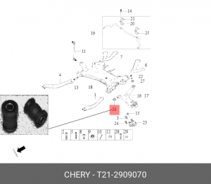 CHERY TIGGO 5 (T21) (2014>) T21-2909070 CHERY
