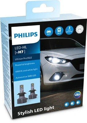 H7 25W (PX26d) 6500K Ultinon Pro3022 LED 12/24V- 11972U3022X2 11972U3022X2 PHILIPS