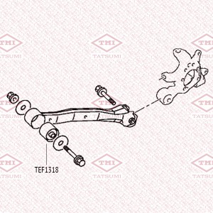 Сайлентблок заднего продольного рычага MITSUBISHI Pajero 99- TEF1318 TEF1318 TATSUMI
