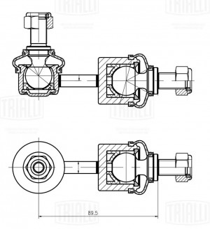 Стойка стабилизатора для а/м Kia Ceed (12-)/Optima (10-)/Sportage (10-) 2WD (зад SP0830 TRIALLI