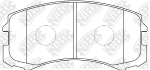 Колодки тормозные MITSUBISHI Lancer (95-) передние (4шт.) NIBK PN3462 NIBK