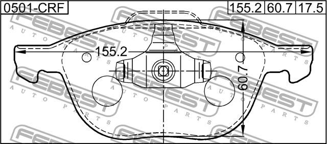 Колодки тормозные комплект 0501-CRF 0501-CRF FEBEST