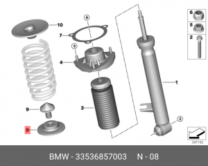 проставка пружины нижняя!\ BMW 33 53 6 857 003 BMW