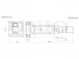 ШРУС внутренний правый CVJ-30066 UNIO