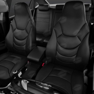 Авточехлы универсальные экокожа черные комплект Recaro AVTOLIDER UREK310301 AVTO LIDER 1