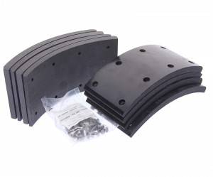 Накладка тормозной колодки ГАЗ задней сверленая расточен.комплект 8шт. с заклепк 35033015 MEGA POWER