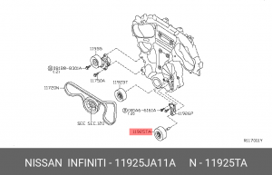 Шкив компрессора в сборе 11925-JA11A 11925JA11A NISSAN