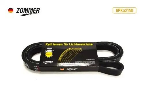 Ремень 2140 (6РК) KIA Rio, Ceed, HYUNDAI ATHLET EPDM 6PK2140A ZOMMER
