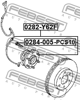 Шпилька колёсная NISSAN PATROL Y62 2012.11 (компл- 10шт) 0284-005-PCS10 0284-005-PCS10 FEBEST