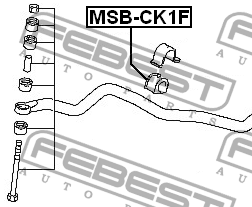 втулка стабилизатора переднего!\ Mitsubishi Lancer 95-03 MSBCK1F FEBEST