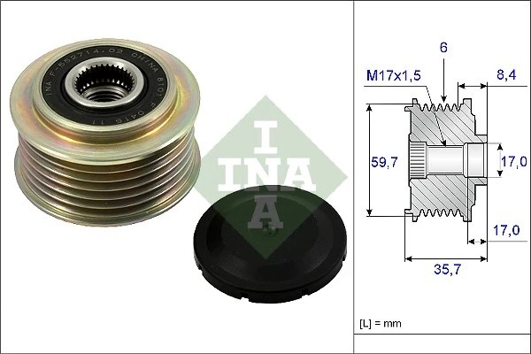 Шкив обгонный 535022510 INA
